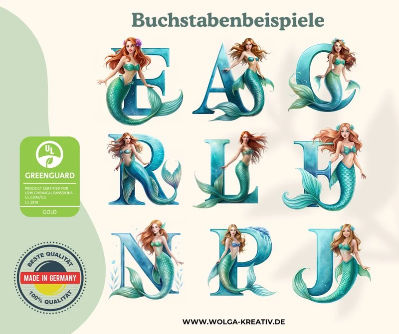 Personalisierte Kinder Brotdose mit Meerjungfrau Design
