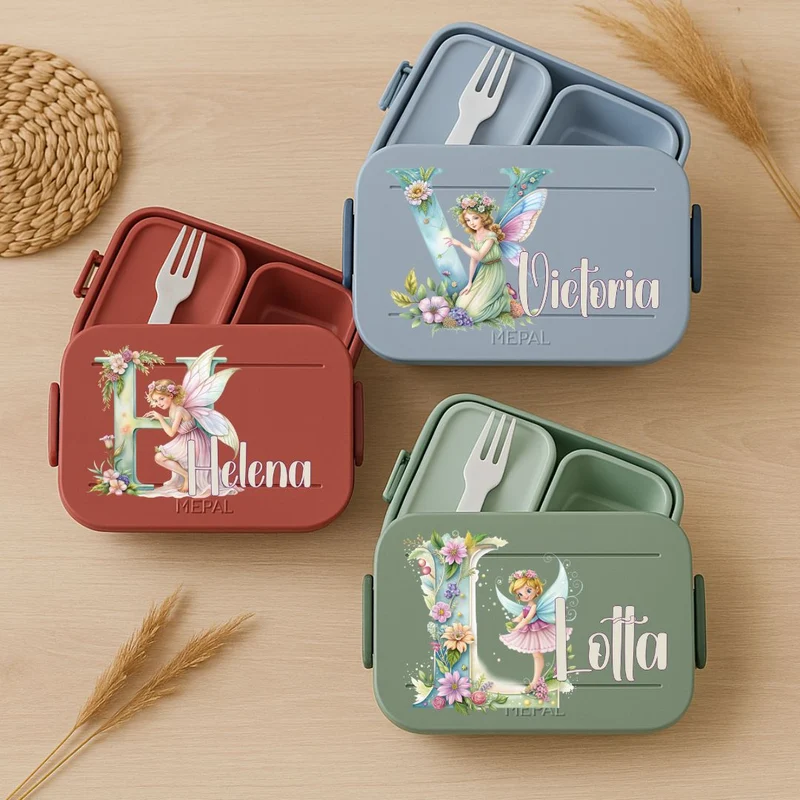 Personalisierte Kinder Brotdose mit Fee Design