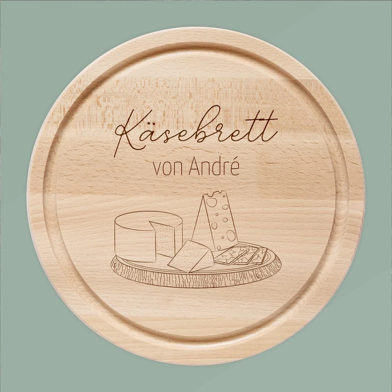 Rundes Holzbrett - Käsebrett