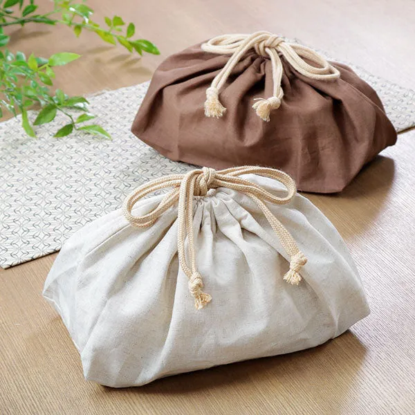 Drawstring Lunch Bag | Brown
