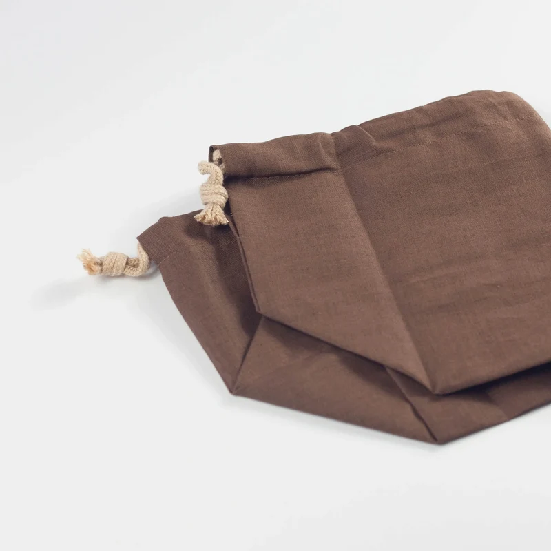 Drawstring Lunch Bag | Brown