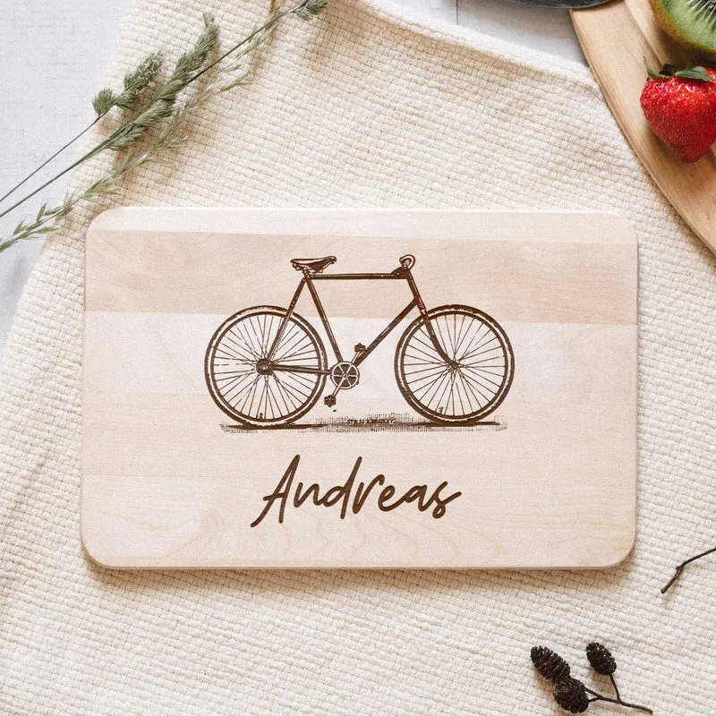 Frühstücksbrett Holz - Fahrrad