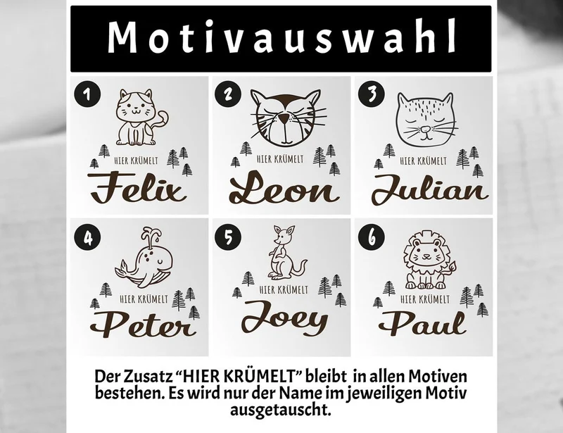 Kinder-Frühstücksbrett mit Motiv und Namen