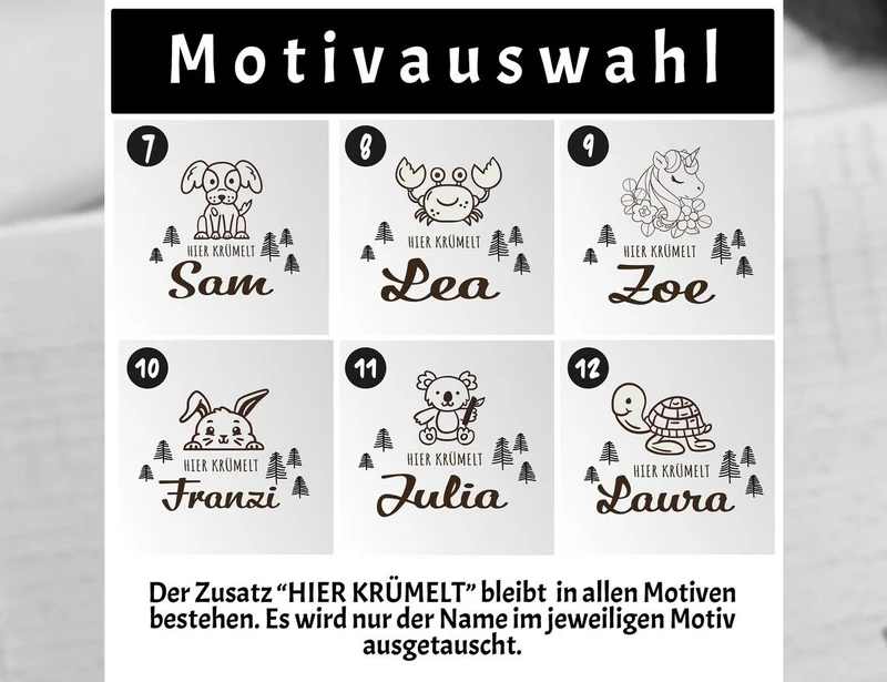 Kinder-Frühstücksbrett mit Motiv und Namen