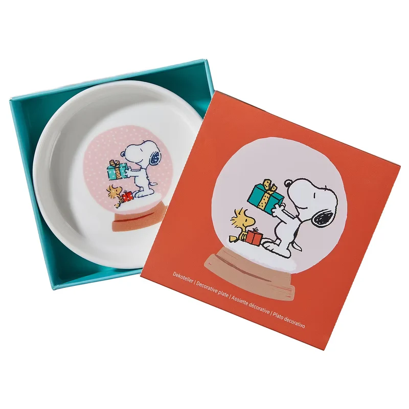 PEANUTS Schmuckteller Snoopy Schneekugel