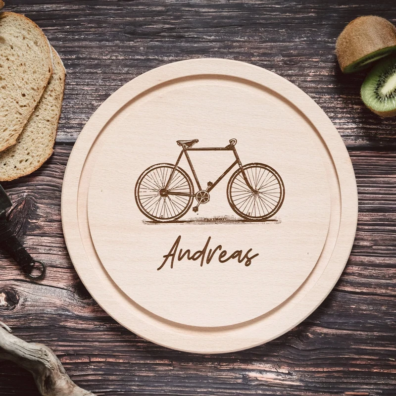 Rundes Holzbrett - Fahrrad