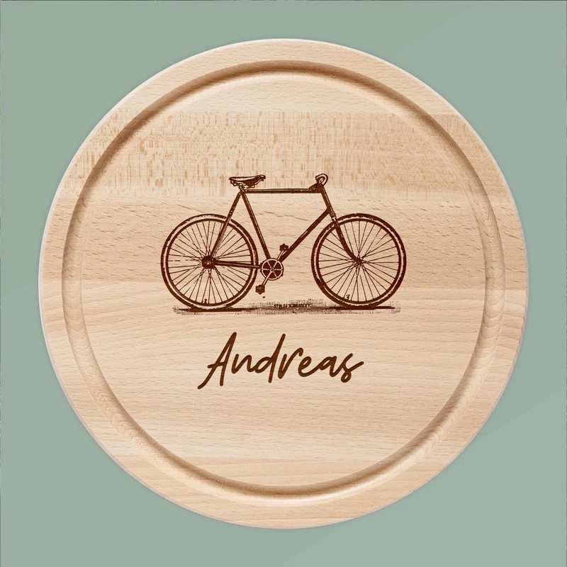 Rundes Holzbrett - Fahrrad