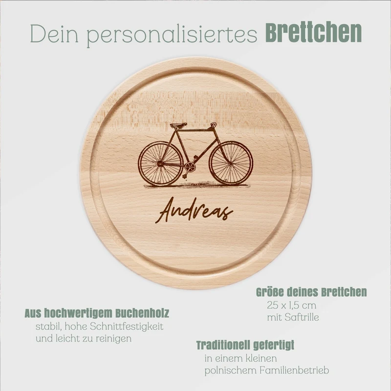 Rundes Holzbrett - Fahrrad