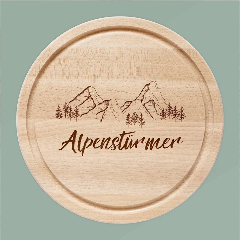 Rundes Holzbrett - Alpenstürmer