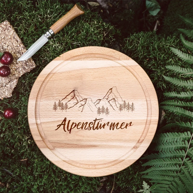 Rundes Holzbrett - Alpenstürmer