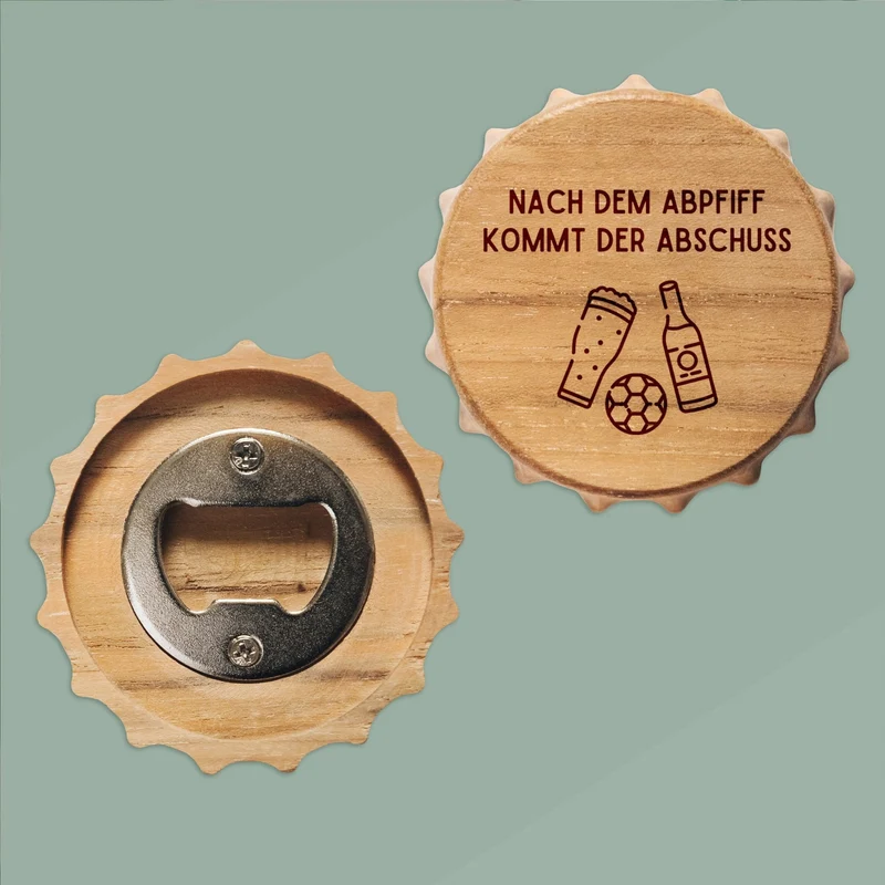 Bierdeckel Flaschenöffner - Abpfiff Abschuss