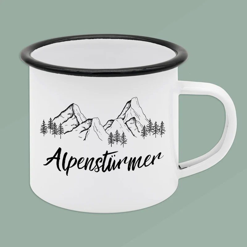 Emaille Tasse - Alpenstürmer