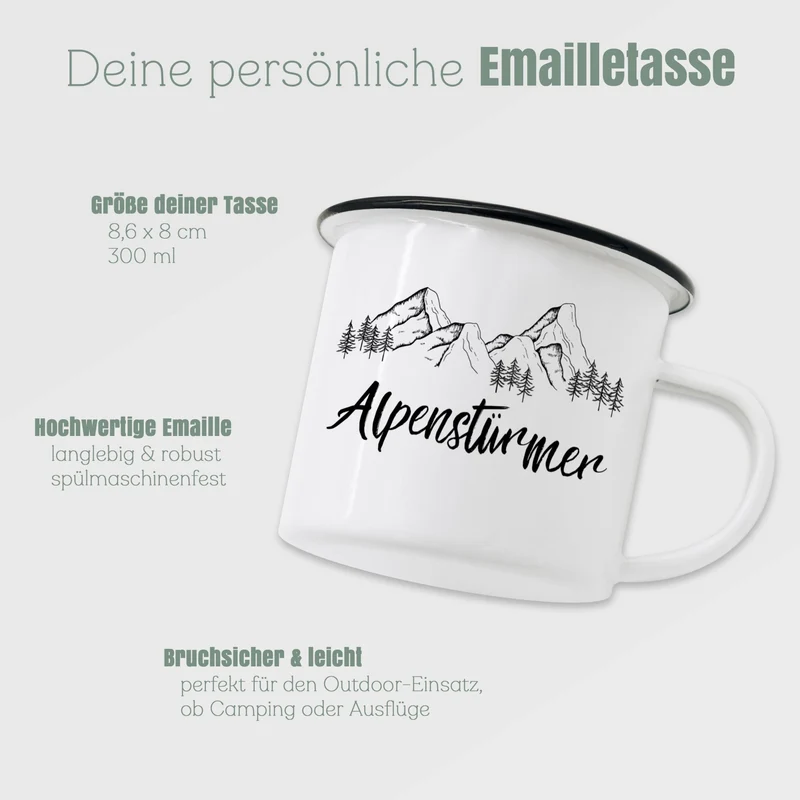 Emaille Tasse - Alpenstürmer