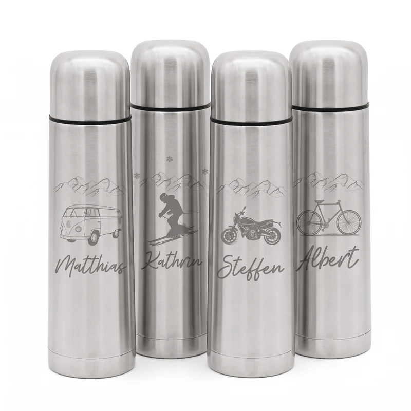 Thermosflasche Edelstahl personalisiert - Motiv