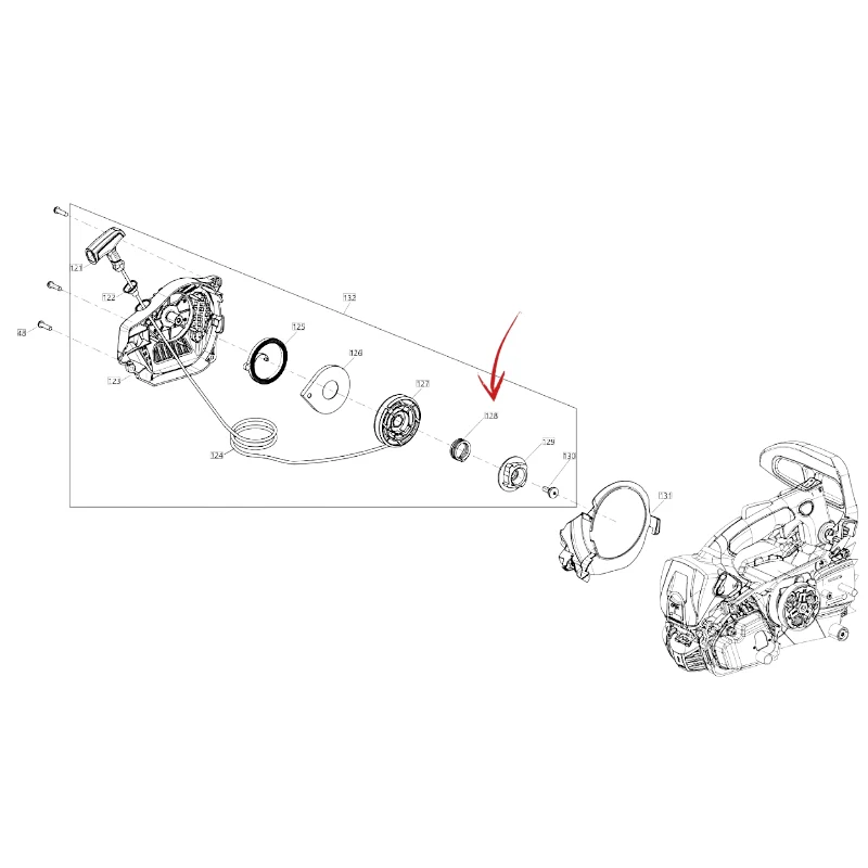 MOLLA ROCCHETTO AVVIAMENTO MOTOSEGA BLUE BIRD CSP 270 TC E CSP 270 T