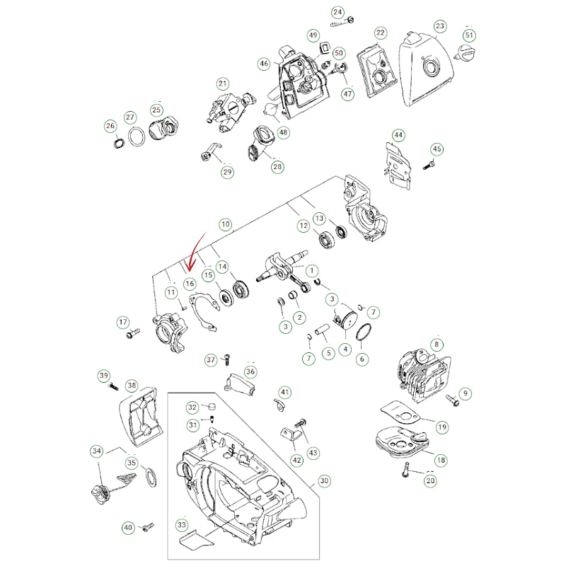 GUARNIZIONE CARTER MOTORE ZENOAH G2050T