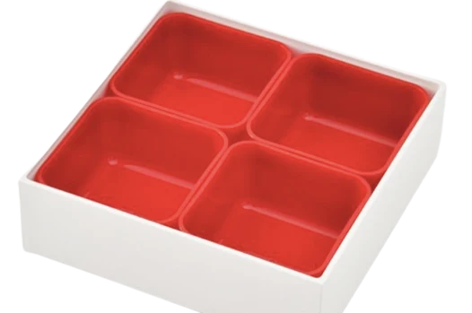 Inner Compartment Set for 18cm Ojyu Picnic Box | Red