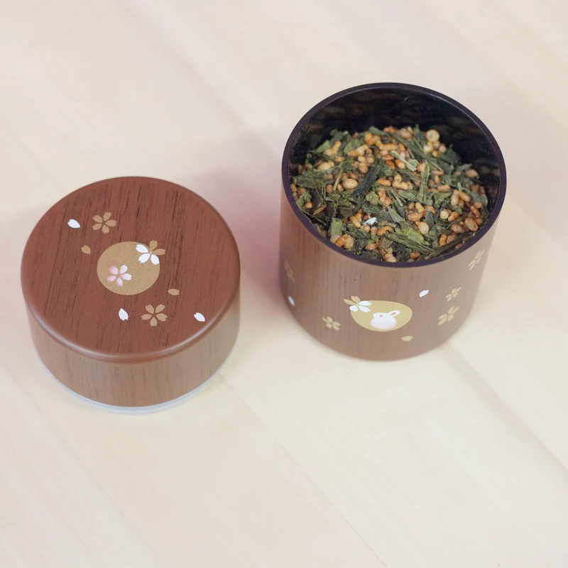 Usagi Woodgrain Tea Canister (250mL)