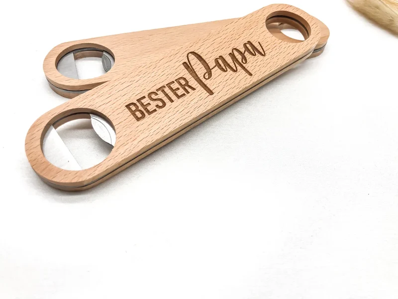 Flaschenöffner mit Gravur "Bester Papa" - Geschenk zum Vatertag