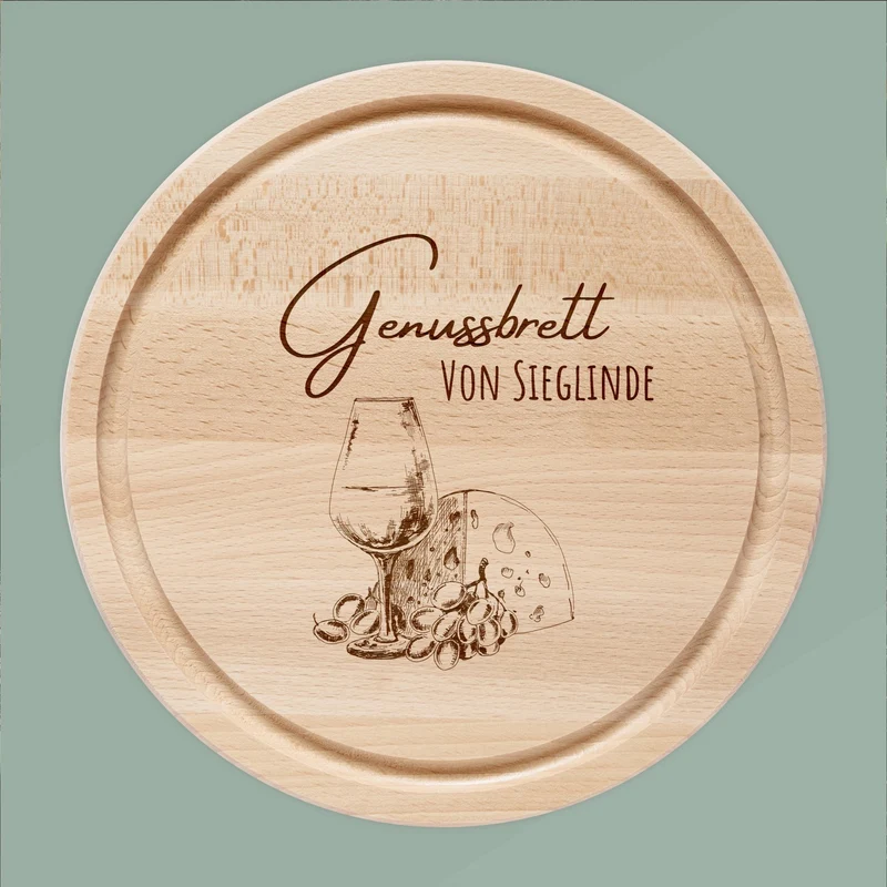 Rundes Holzbrett - Genussbrett