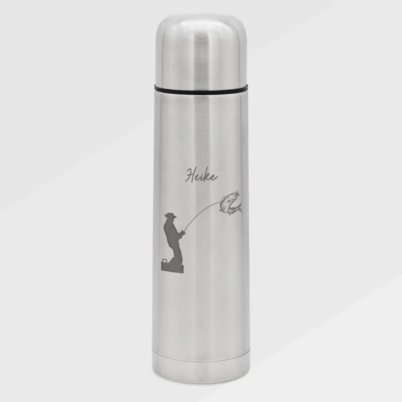 Thermosflasche Edelstahl personalisiert - Angler