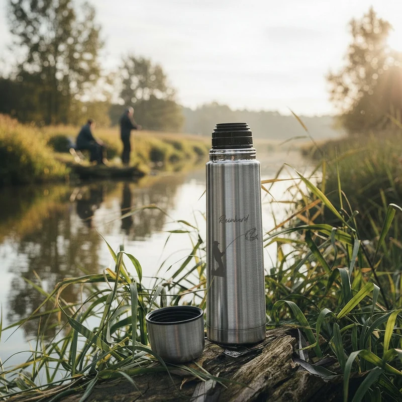 Thermosflasche Edelstahl personalisiert - Angler