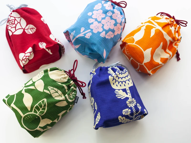 Original Furoshiki Bag | Chrysanthemum (Blue)