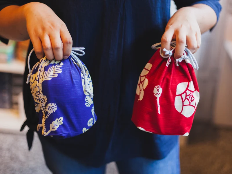 Original Furoshiki Bag | Chrysanthemum (Blue)