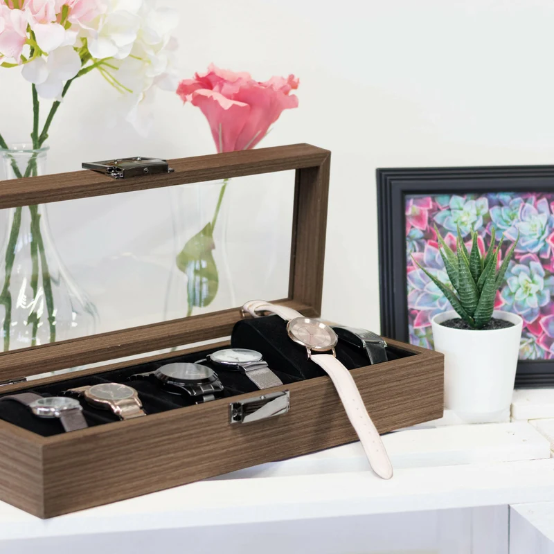 Uhrenbox aus MDF - 6 Fächer