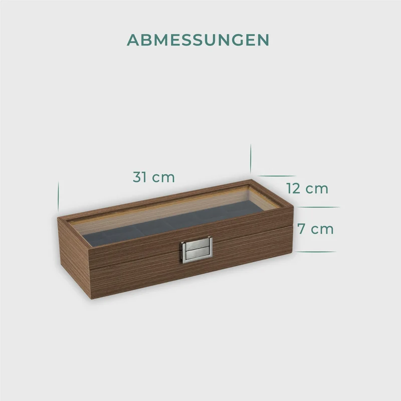 Uhrenbox aus MDF - 6 Fächer