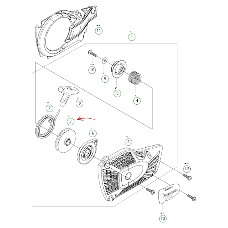 PULEGGIA PORTAFILO MOTOSEGA HUSQVARNA T 525 E ZENOAH GZ2700 T