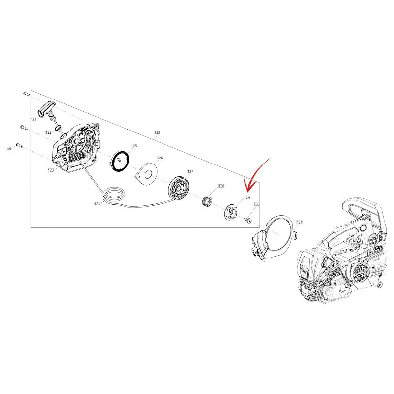 INGRANAGGIO AVVIAMENTO MOTOSEGA BLUE BIRD CSP 270 TC E CSP 270 T