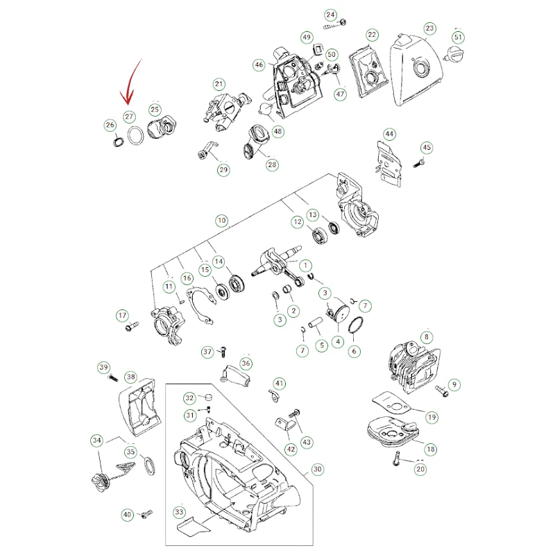 MOLLA COLLARINO COLLETTORE MOTOSEGA ZENOAH G2050 T