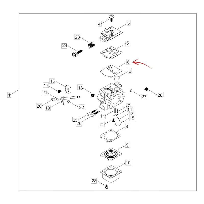 GUARNIZIONE MEMBRANA A DISCO CARBURATORE ECHO CS 360-361-362-4510
