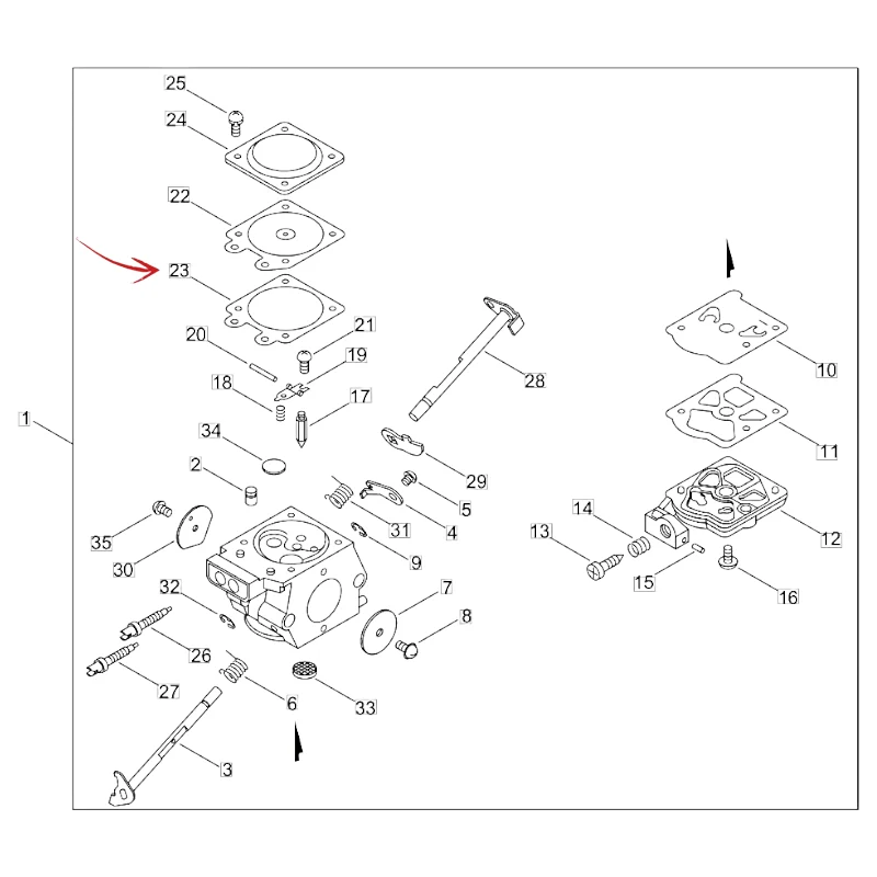 GUARNIZIONE MEMBRANA A DISCO CARBURATORE ECHO CS 360-361-362-4510