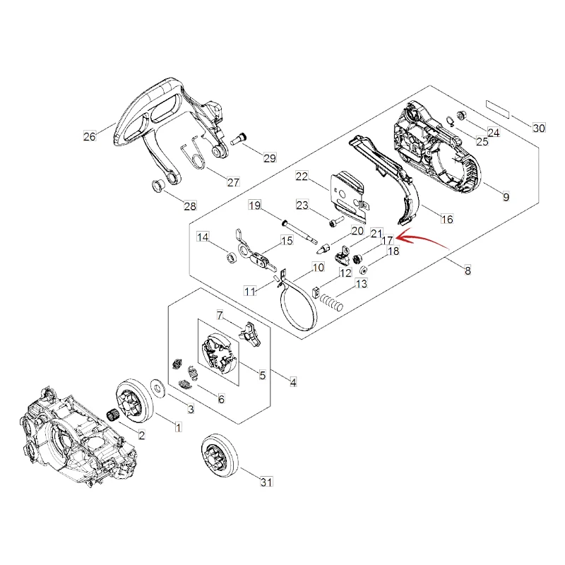 INGRANAGGIO TENDICATENA MOTOSEGA ECHO CS 2511-490-501-DCS 1600-2500-3500