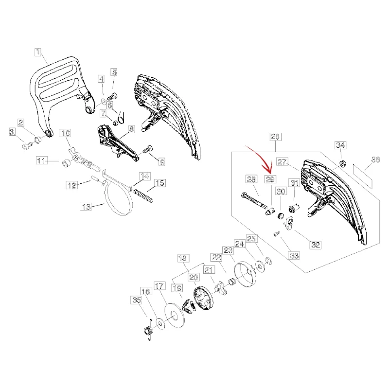 NOTTOLINO TENDICATENA MOTOSEGA ECHO CS 600-4010-4510-4920