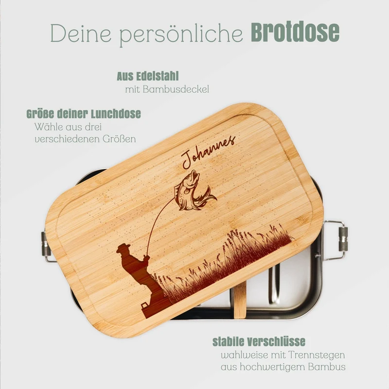 Brotdose Edelstahl - Angler