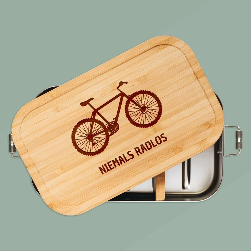 Brotdose Edelstahl personalisiert - Niemals radlos