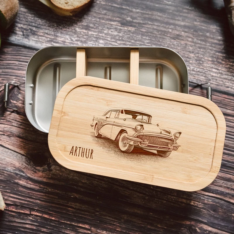 Brotdose Edelstahl - Oldtimer