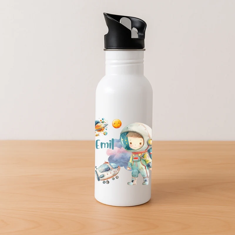 Personalisierte Kinder Trinkflasche Weltall Motive