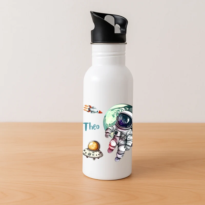 Personalisierte Kinder Trinkflasche Weltall Motive