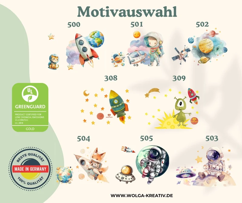 Kinder Trinkflasche mit Namen – Weltall Motiv
