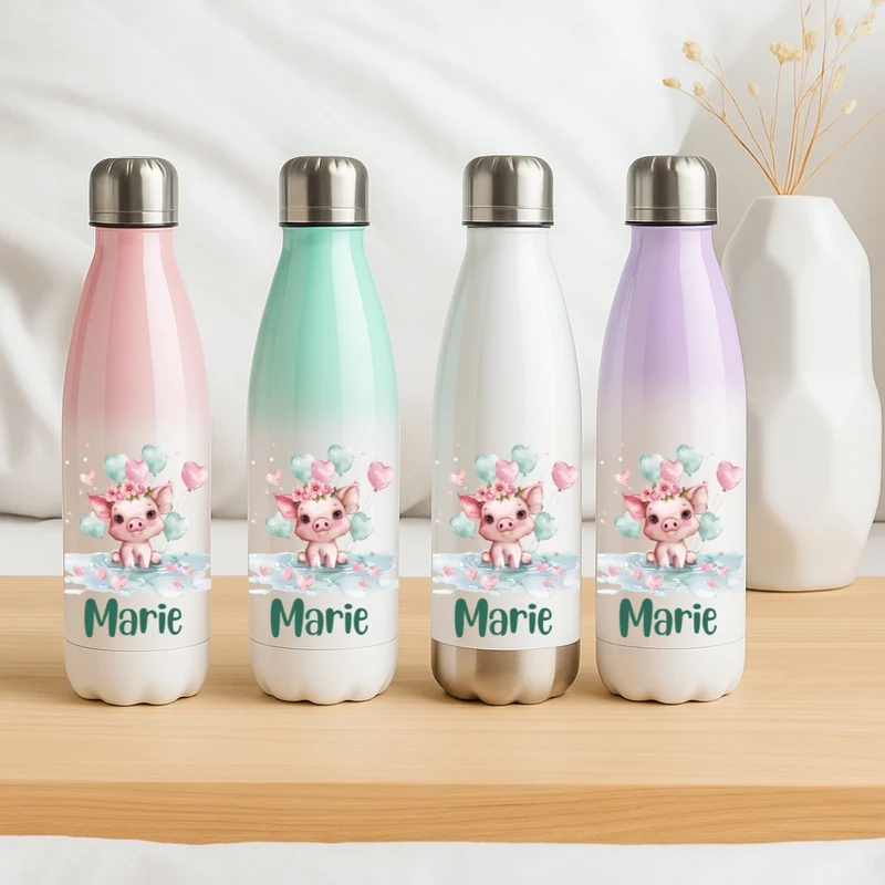 Kinder Trinkflasche – Grüne Tierchen Motive