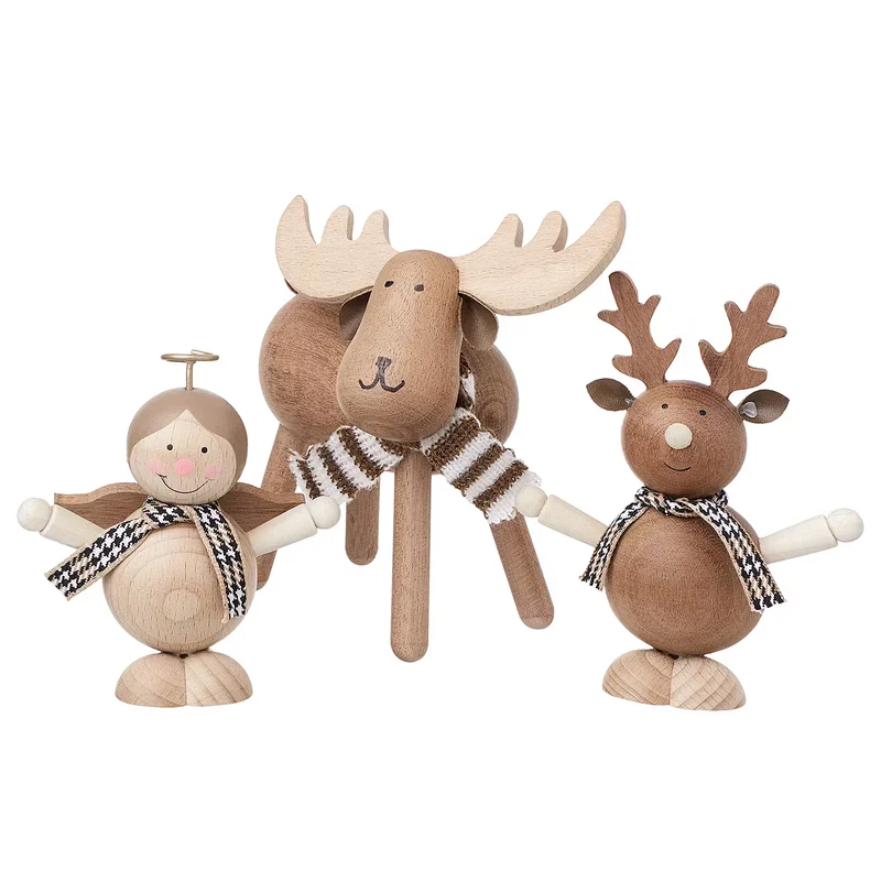 WOODY FOREST Deko-Elch mit Schal