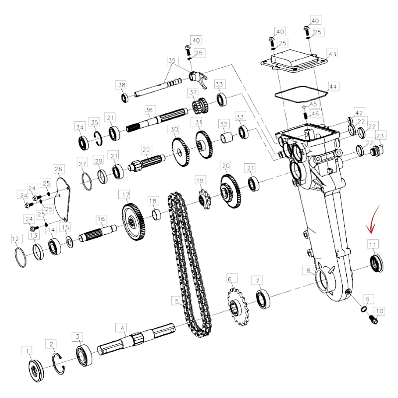 PARAOLIO INGRANAGGI PER MOTOZAPPA EFCO 2097-2098