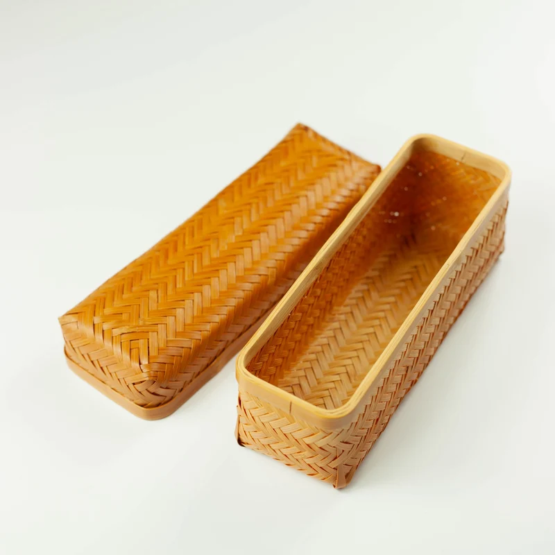Woven Bamboo Bento Box | Long
