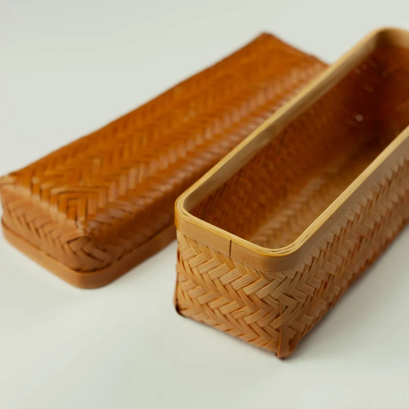 Woven Bamboo Bento Box | Long