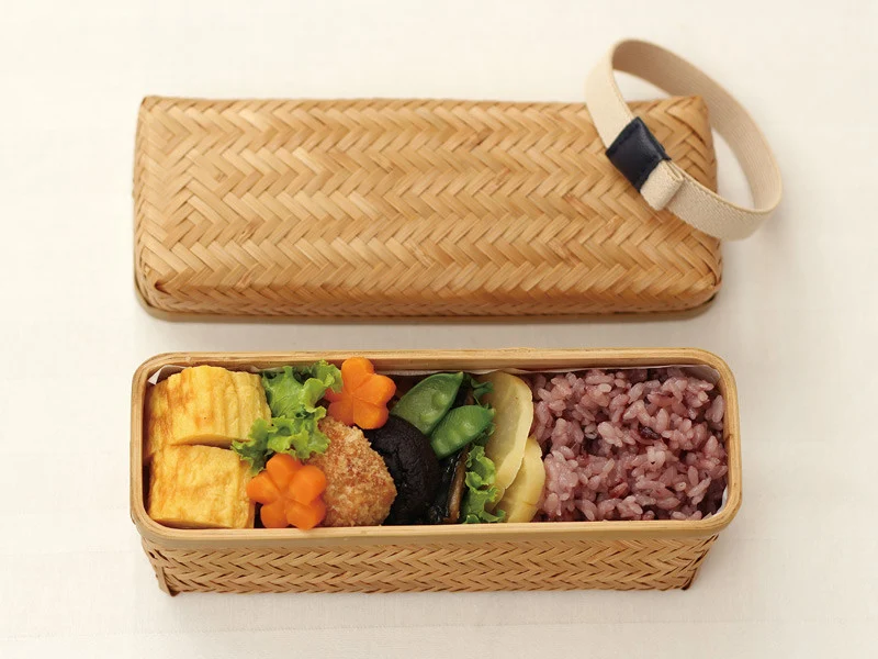 Woven Bamboo Bento Box | Long