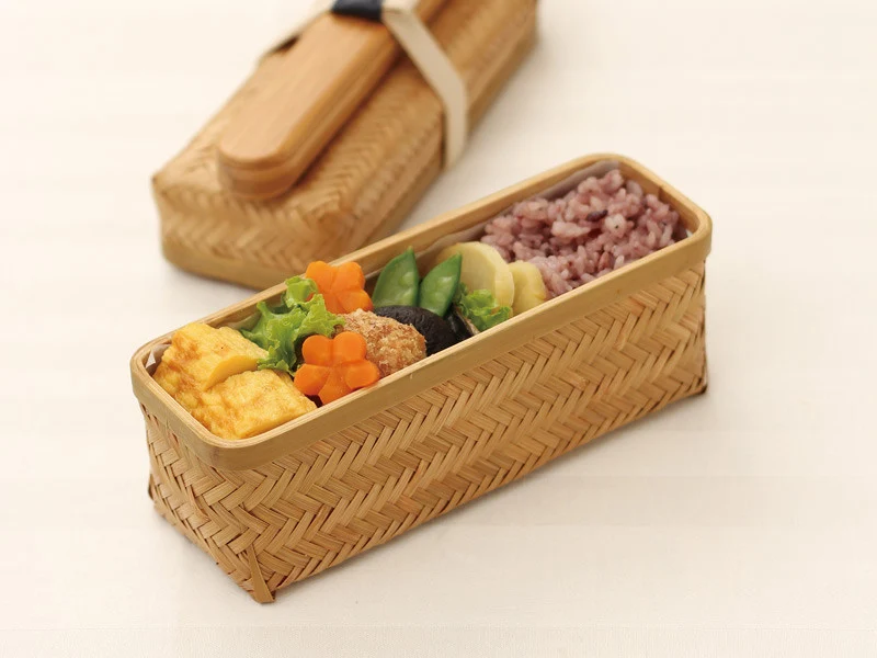 Woven Bamboo Bento Box | Long